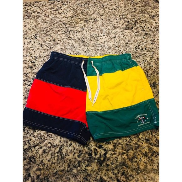 Tommy Hilfiger Other - Vintage 90's Tommy Hilfiger Color Block Swim Shorts Size L - MAKE OFFER 🙂